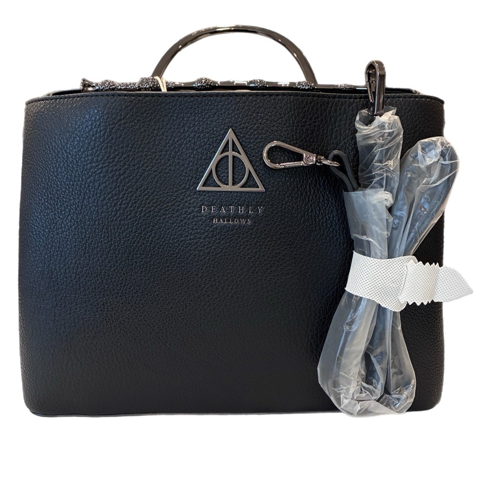 Loungefly Black Harry Potter Plaque Tote - Picture 2 of 11